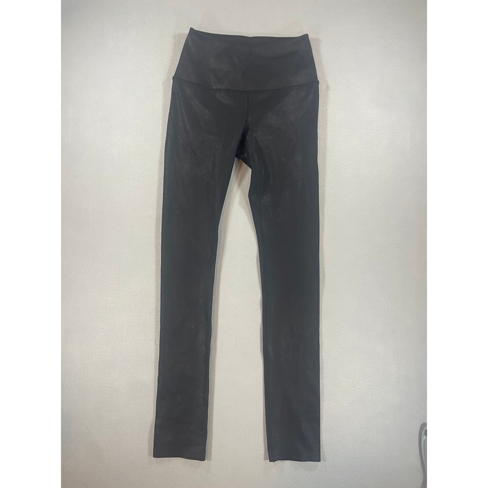 CALIA Faux Leather‎ Shimmer High Rise Leggings Black XS